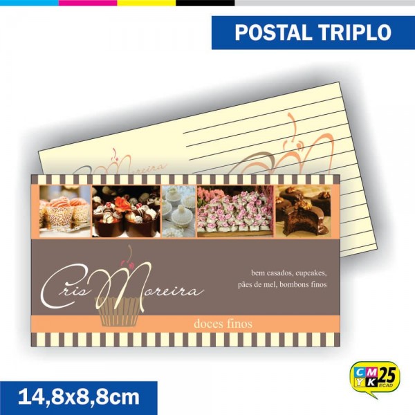 Detalhes do produto Postal Triplo - Premium