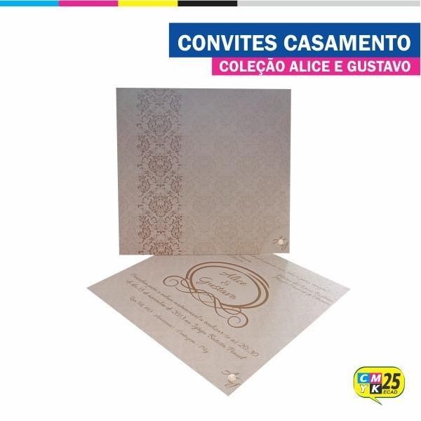 Detalhes do produto Convite de Casamento - Coleção Alice e Gustavo